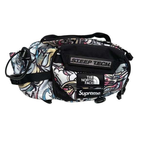 Supreme x The North Face Steep Tech Multicolor Dragon Waist Bag Fanny Pack - Picture 2 of 7
